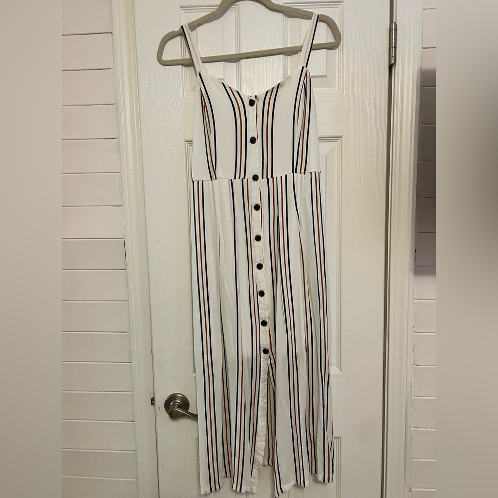 White midi dress